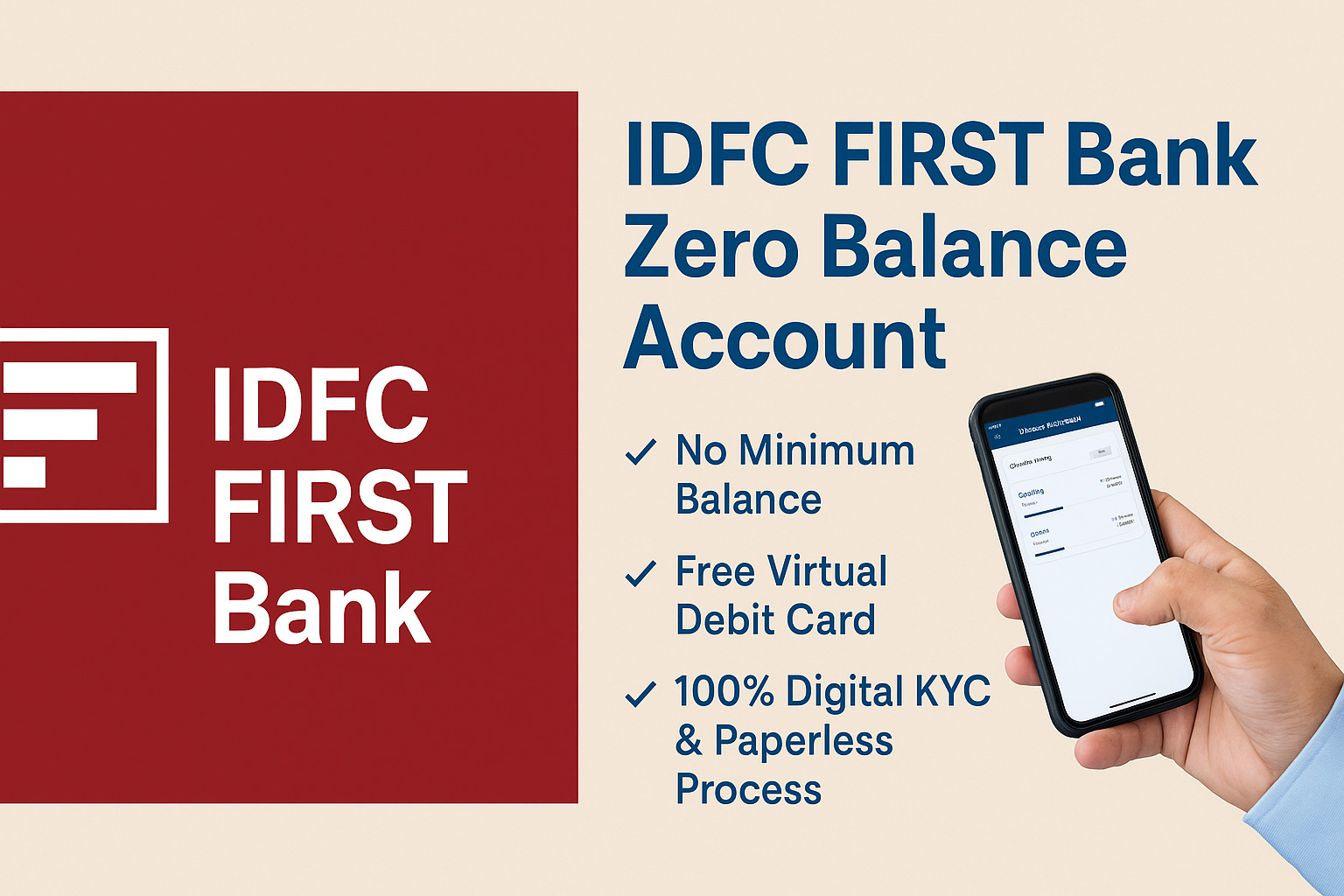IDFC FIRST Bank Zero Balance Account – A Smart Choice for Digital India 2025